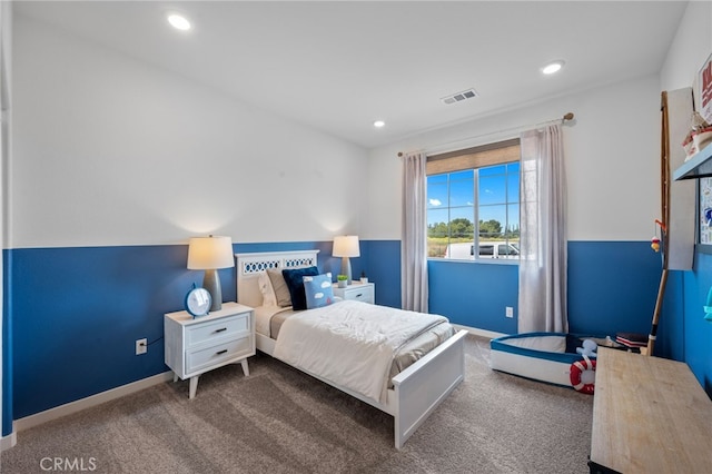 view of carpeted bedroom