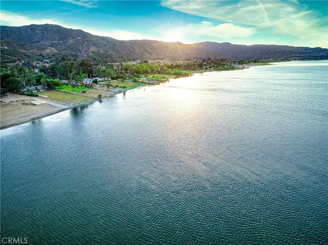 property view of water featuring a mountain view