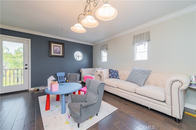 5185 Highview St, Chino Hills, CA 91709 - living area with ornamental molding and hardwood / wood-style flooring