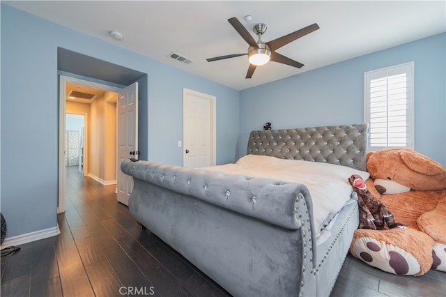 5185 Highview St, Chino Hills, CA 91709 - bedroom featuring dark wood-type flooring and ceiling fan