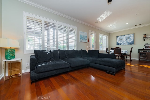 5185 Highview St, Chino Hills, CA 91709 - living area with wood finished floors and crown molding
