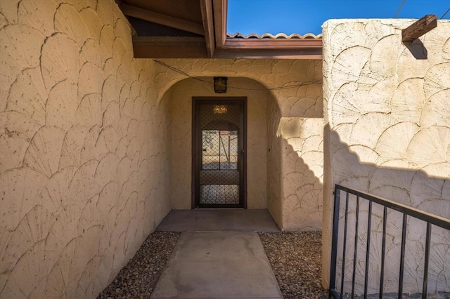 view of doorway to property