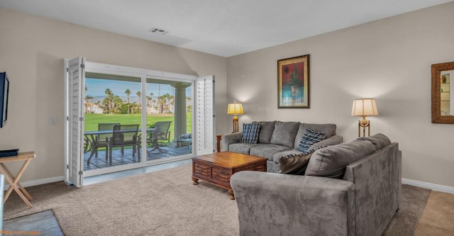 view of carpeted living room