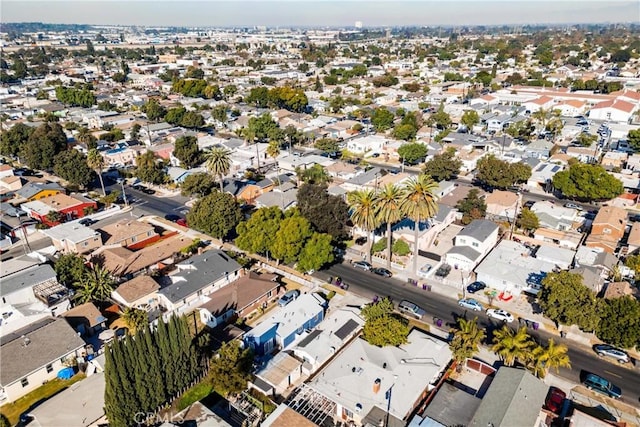 bird's eye view with a residential view