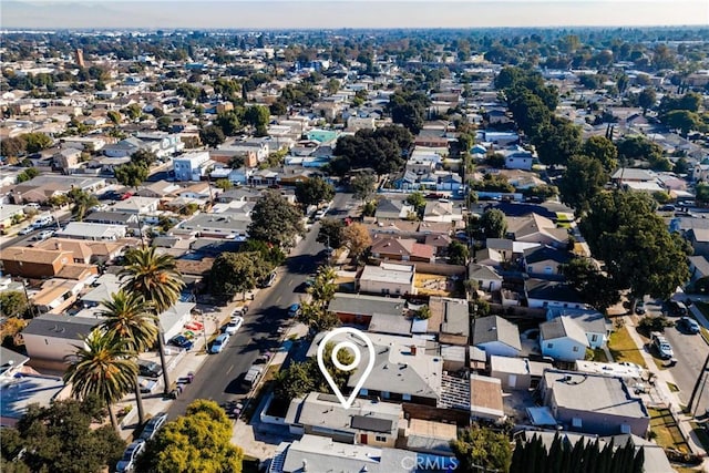 bird's eye view with a residential view