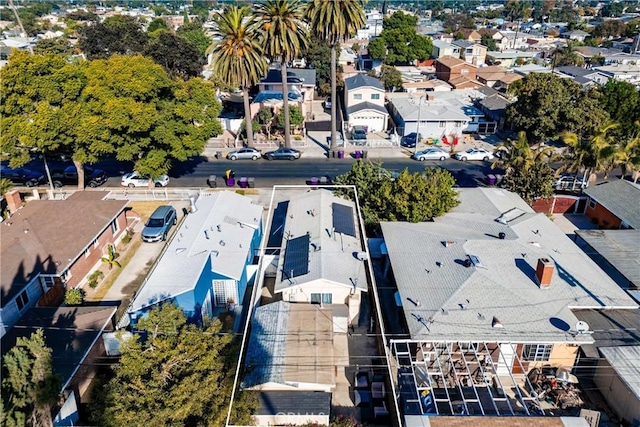 aerial view with a residential view