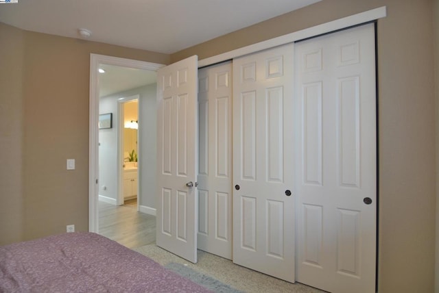 bedroom with a closet