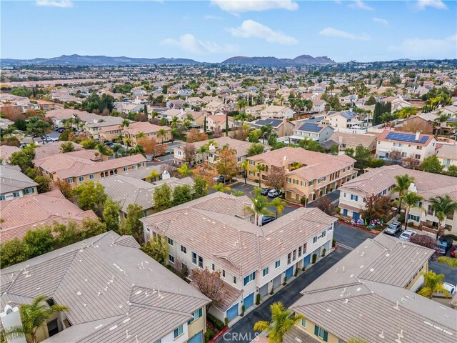 bird's eye view featuring a mountain view