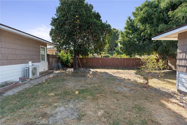 view of yard with ac unit