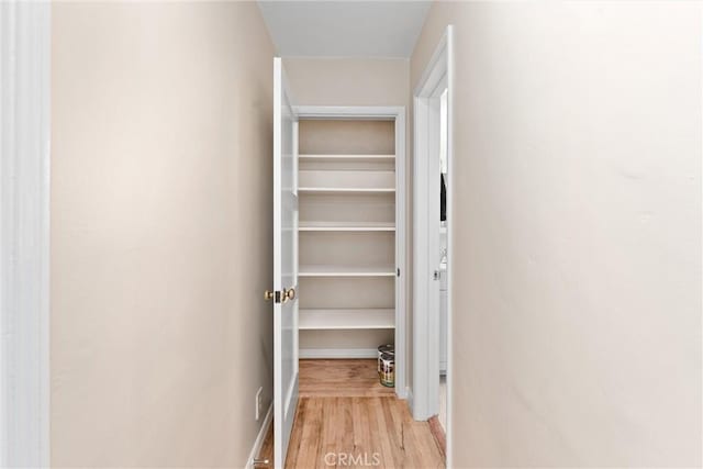 interior space with light hardwood / wood-style flooring