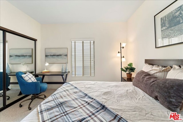 view of carpeted bedroom