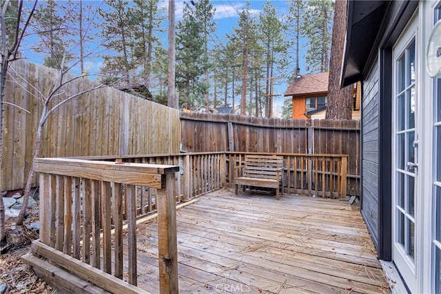 view of wooden terrace