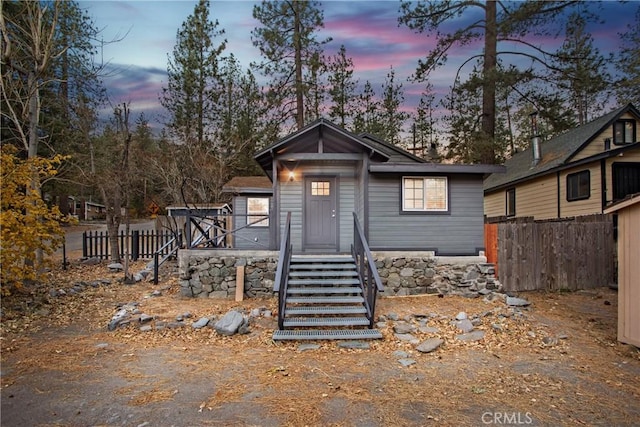 view of bungalow-style home