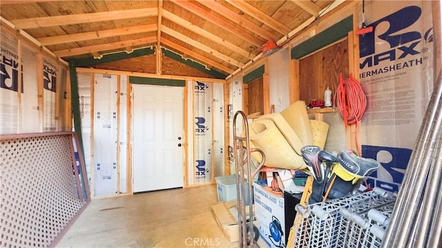 view of storage room