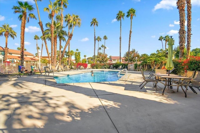 view of pool with a patio area