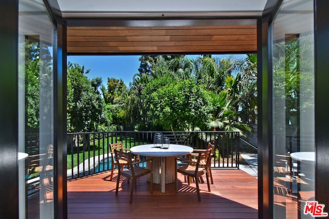 view of wooden terrace