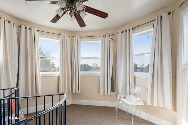 9120 Laramie Ave, Bakersfield, CA 93314 - sitting room featuring ceiling fan and carpet