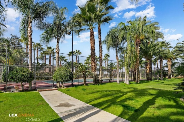 9120 Laramie Ave, Bakersfield, CA 93314 - view of home's community with a lawn and tennis court