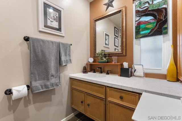 bathroom with vanity