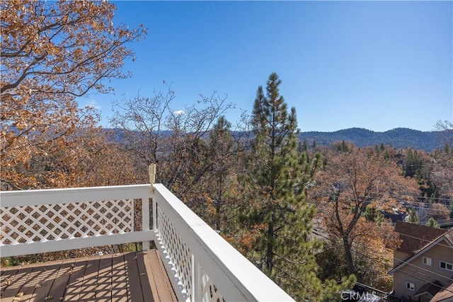 exterior space with a mountain view