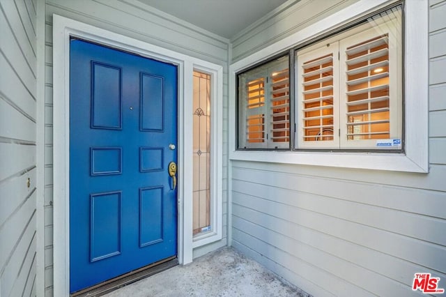 view of doorway to property