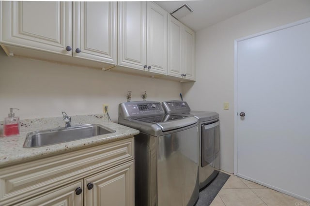 32202 Taupa Way, Pauma Valley, CA 92061 - laundry area with cabinet space, independent washer and dryer, and light tile patterned floors
