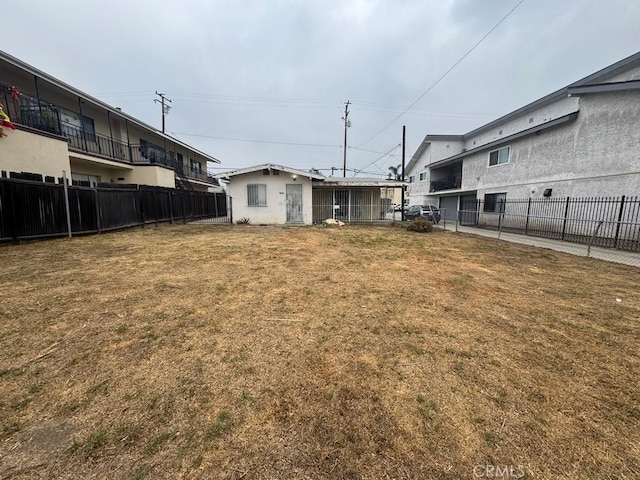 view of yard featuring a sunroom