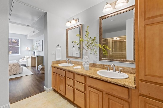 bathroom with vanity