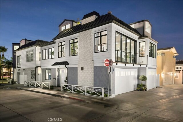 view of home's exterior with a garage