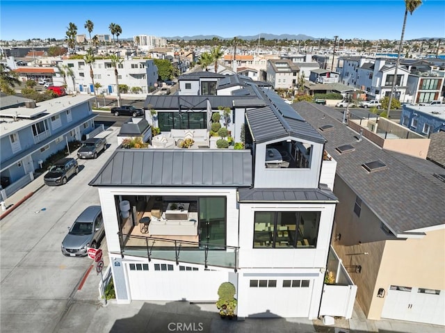 aerial view featuring a residential view