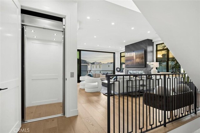 interior space featuring hardwood / wood-style floors