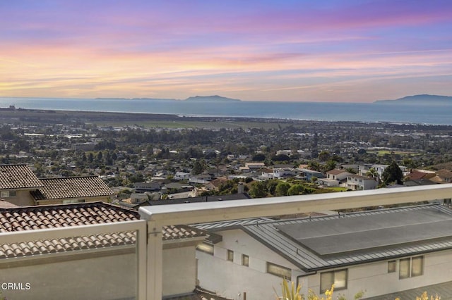 exterior space featuring a mountain view