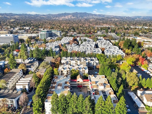 bird's eye view with a mountain view