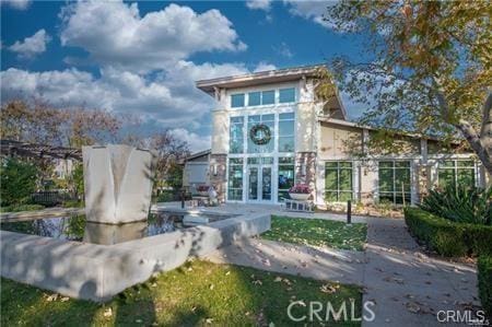 exterior space with french doors