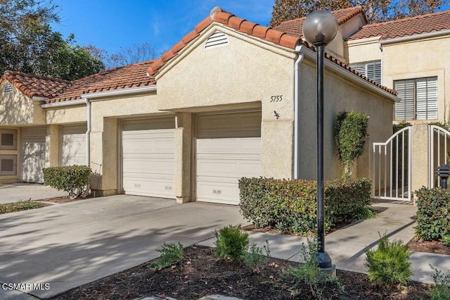 view of home's exterior with a garage