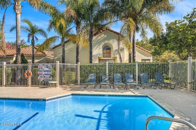 view of pool with a patio area