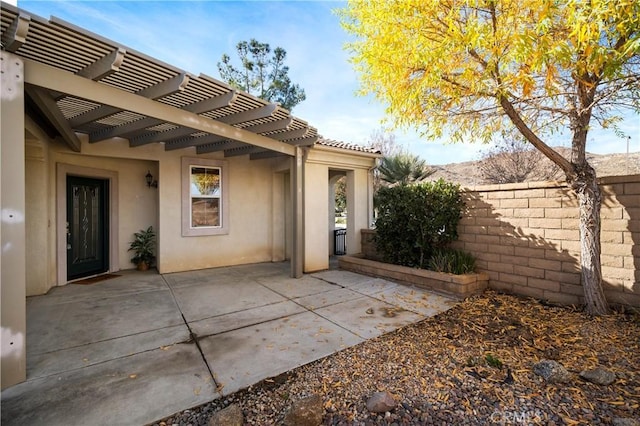 view of patio / terrace with a pergola