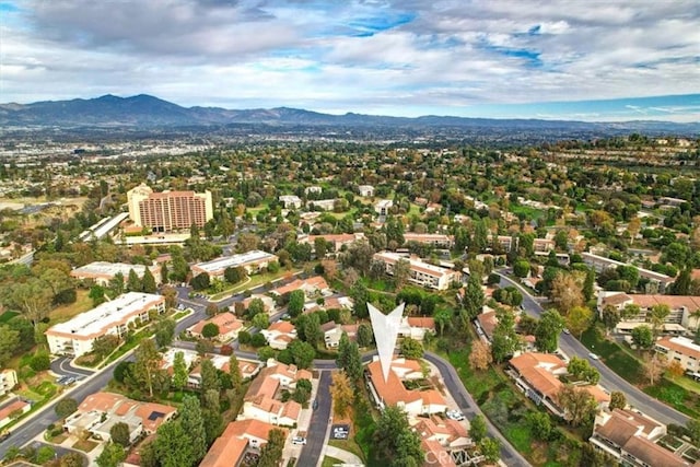 aerial view featuring a mountain view