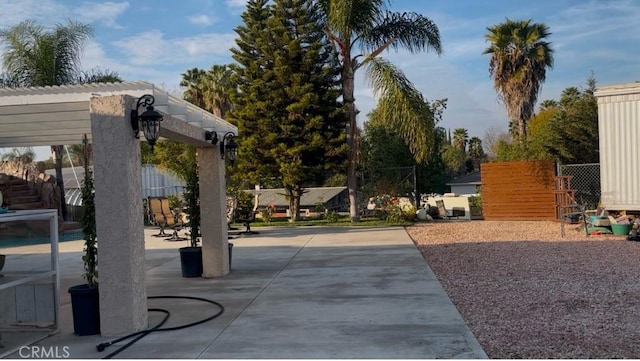 view of community featuring a pergola