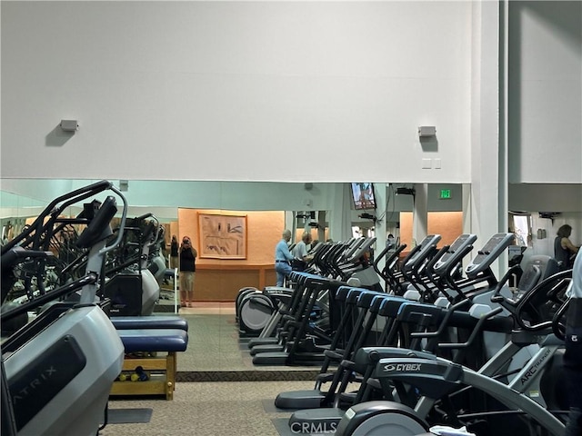 view of workout area