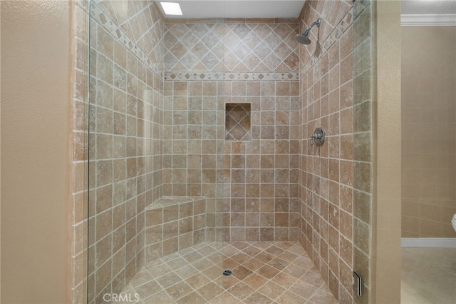 bathroom with an enclosed shower