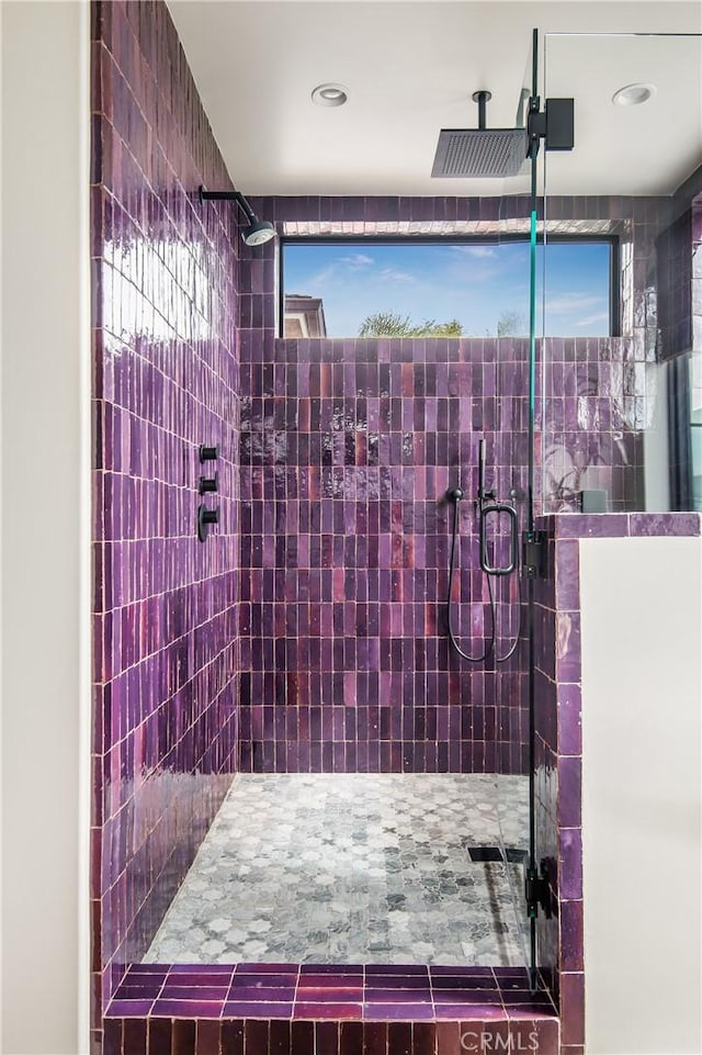 bathroom with walk in shower