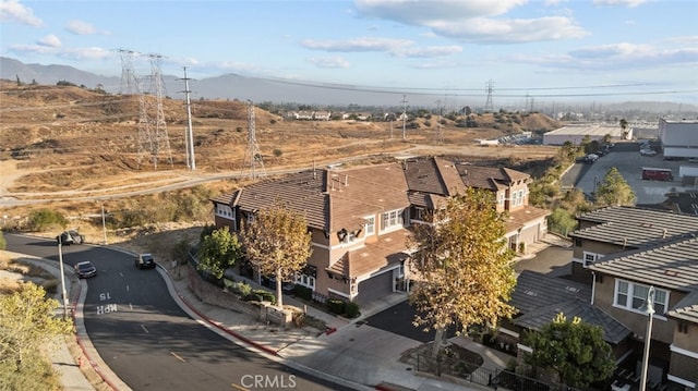 bird's eye view featuring a mountain view