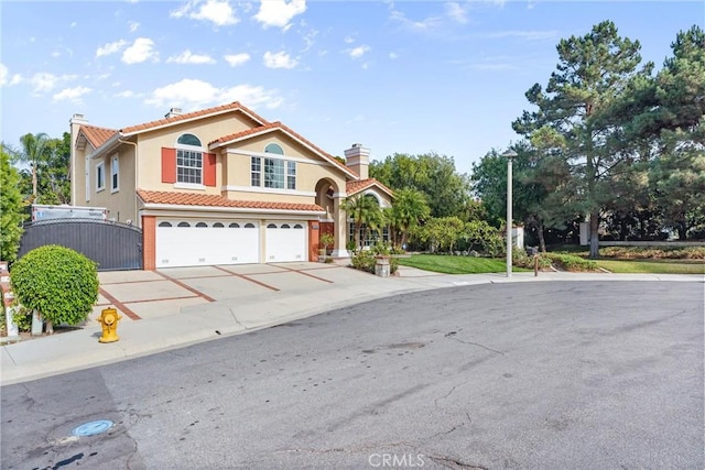 view of front facade with a garage