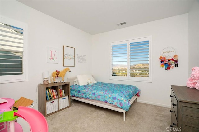 view of carpeted bedroom