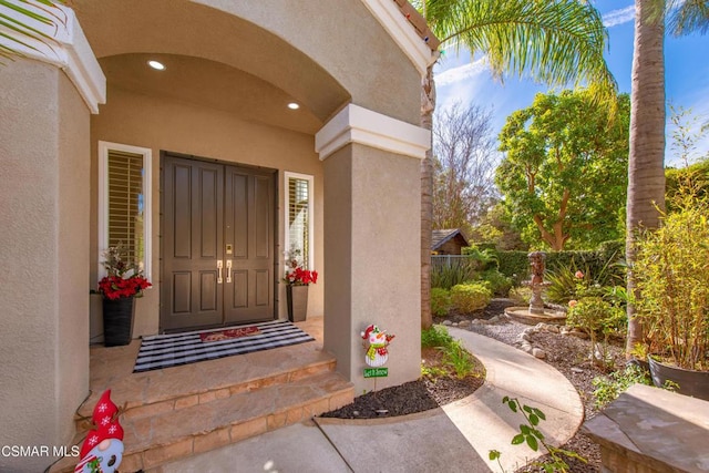 view of doorway to property