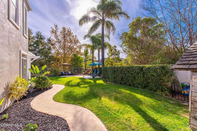 view of yard featuring a playground