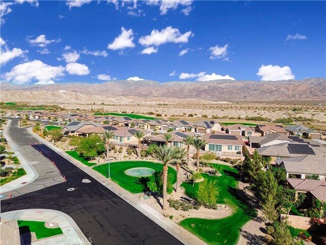 bird's eye view featuring a mountain view