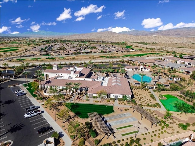 aerial view featuring a mountain view