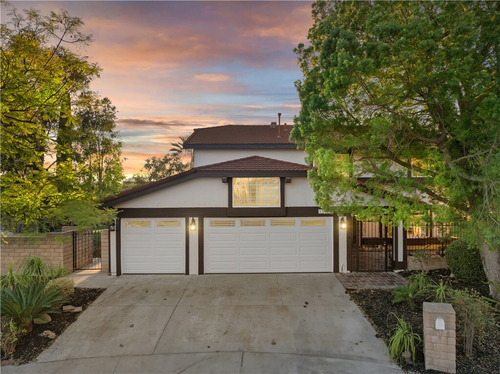 view of property with a garage